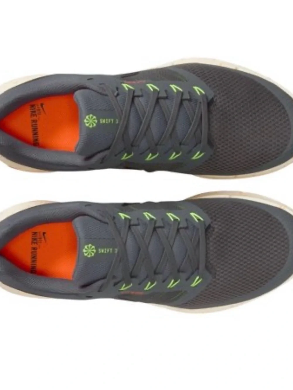 Nike Women’s Run Swift 3 Running Shoes Sneakers Size 9.5 & 10 Grey/ Black/Orange